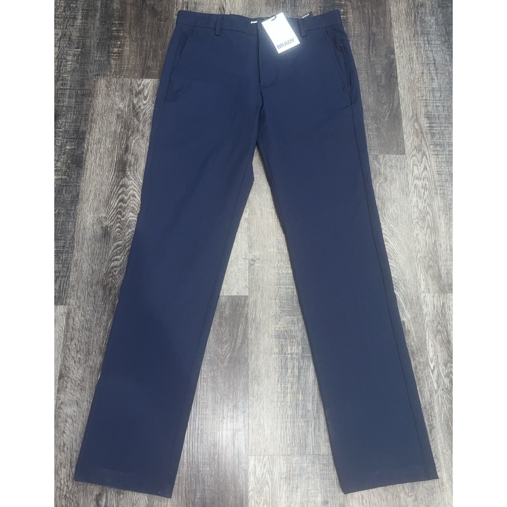 NEW Brady Brand~31x32~Pants Men's Stone Navy Structured Stretch